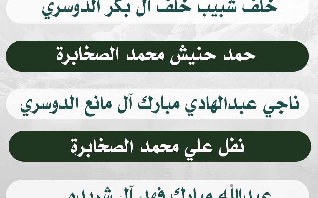 تعلن الجمعية اسماء المرشحين لعضوية مجلس الادارة الجديد